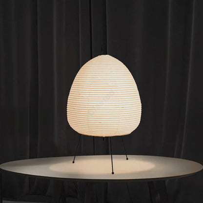 Japanese Oval Standing Paper Table Lamp
