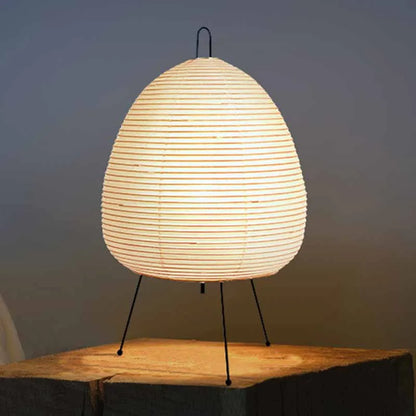 Japanese Oval Standing Paper Table Lamp