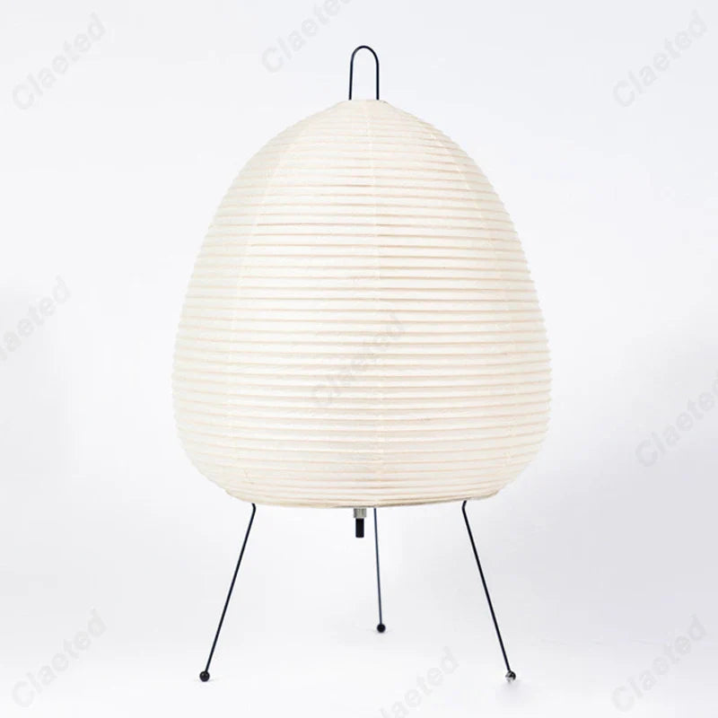 Japanese Oval Standing Paper Table Lamp