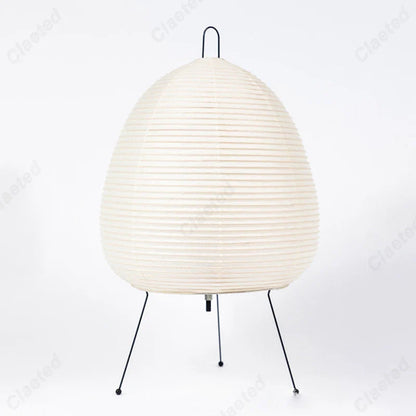 Japanese Oval Standing Paper Table Lamp